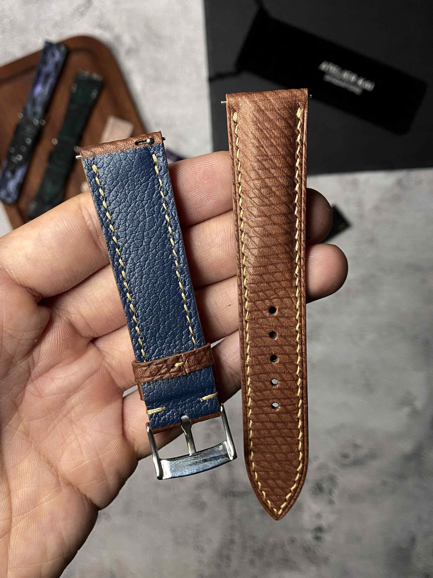 Custom Russian Calf Leather Watch Straps