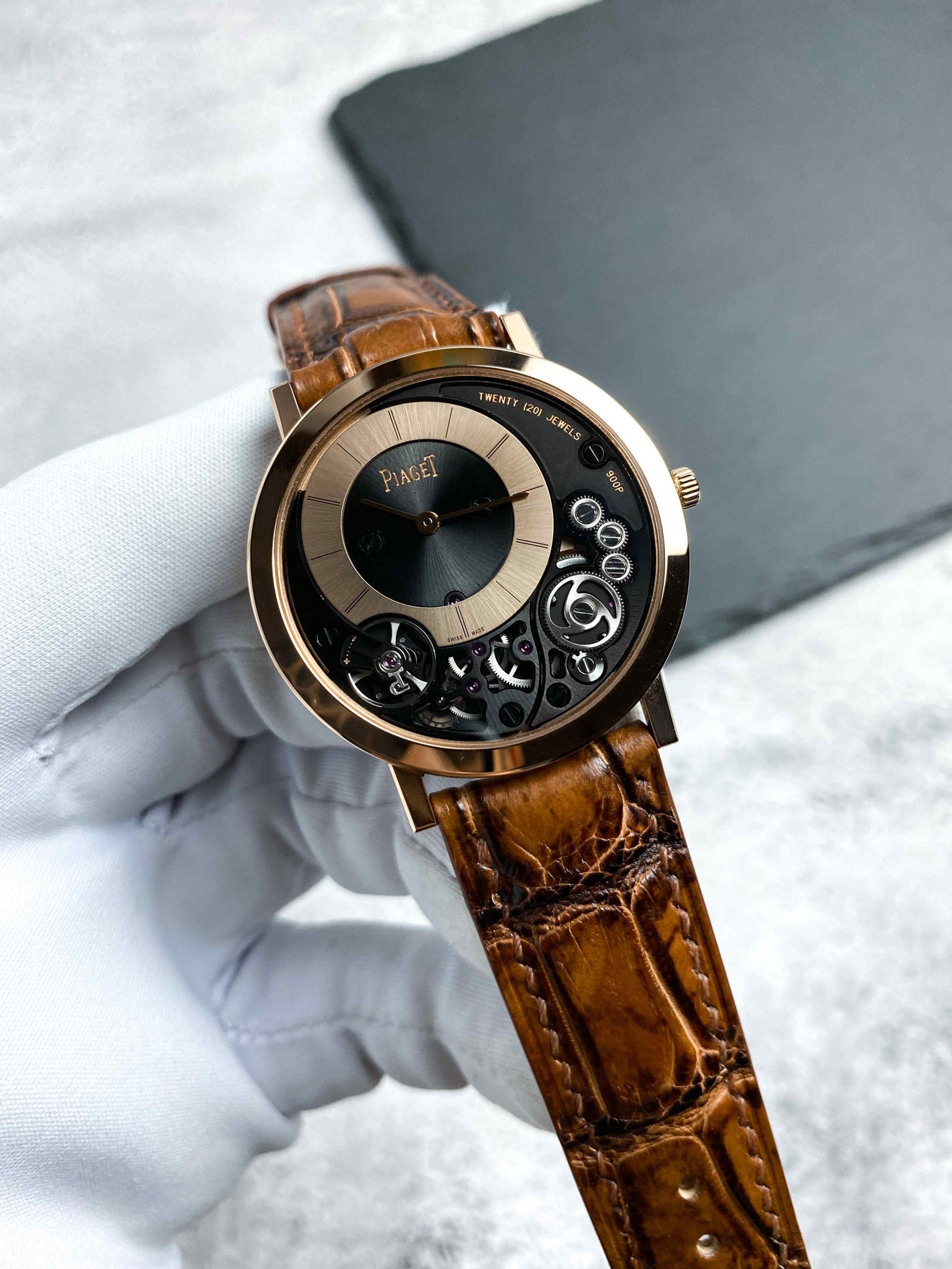 Vintage Brown Alligator for Piaget Altiplano 900P