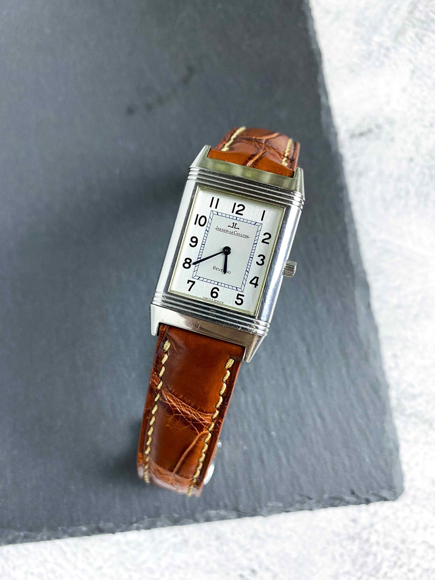 Mahogany Alligator for Jaeger Le-Coultre Reverso