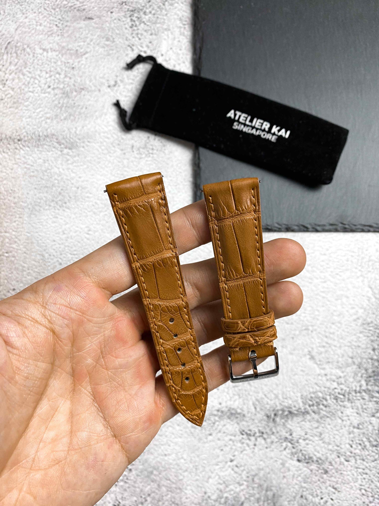 Custom Standard Alligator Leather Watch Straps