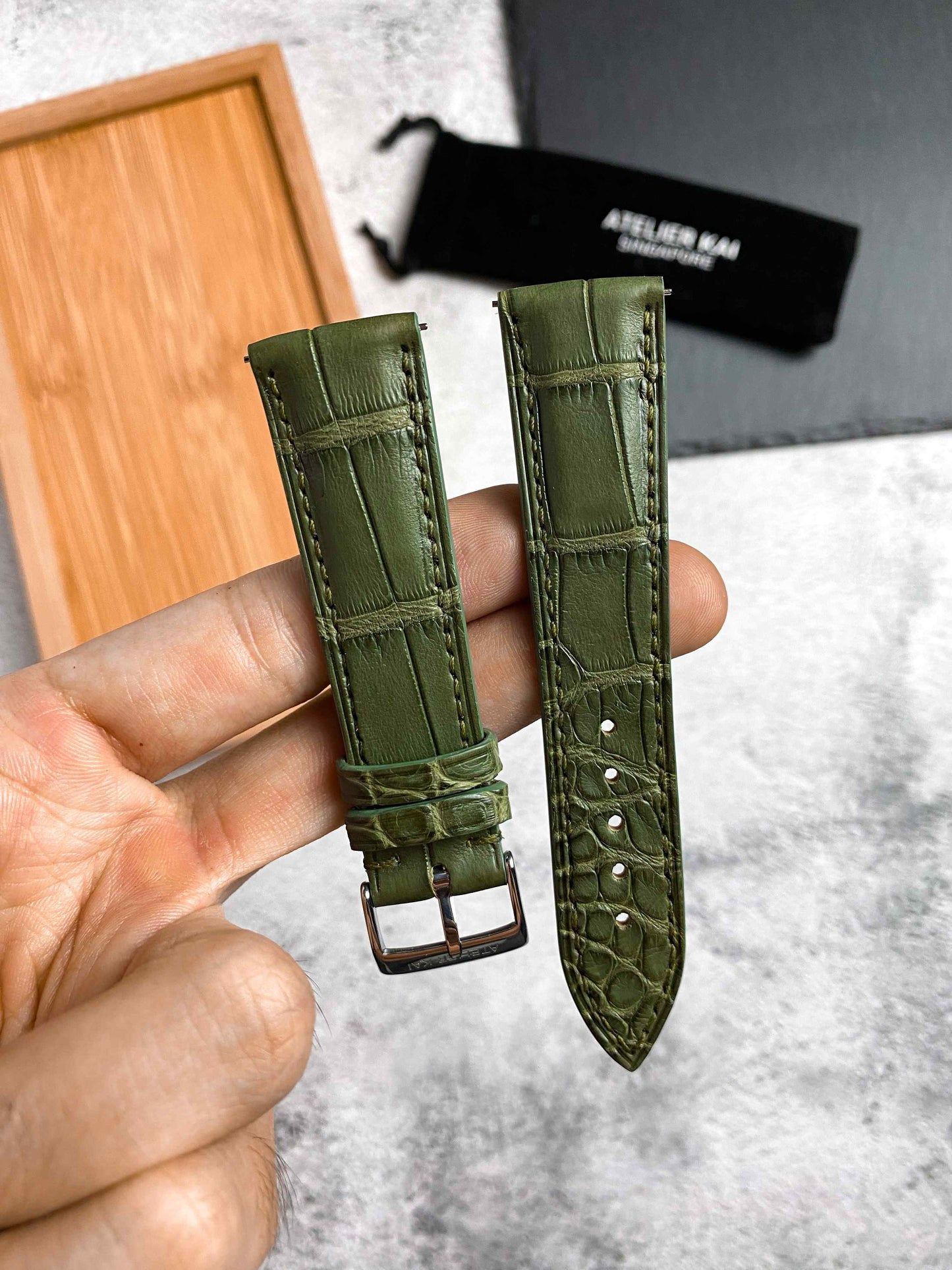 Custom Standard Alligator Leather Watch Straps