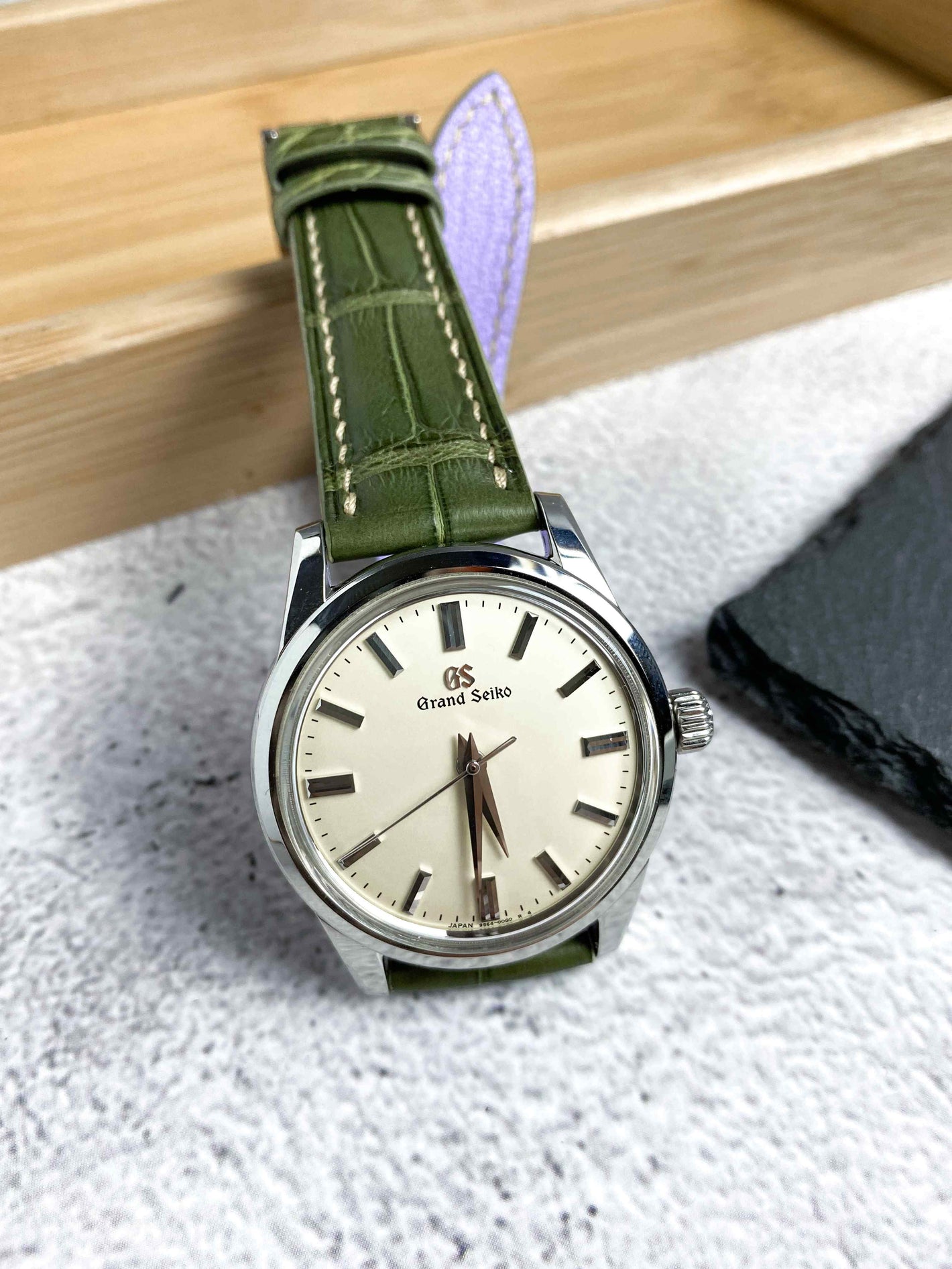 Lichen Moss Alligator for Grand Seiko SBGW231