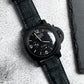 Handmade Dark Grey Nubuck Alligator Leather Watch Strap for Panerai Luminor