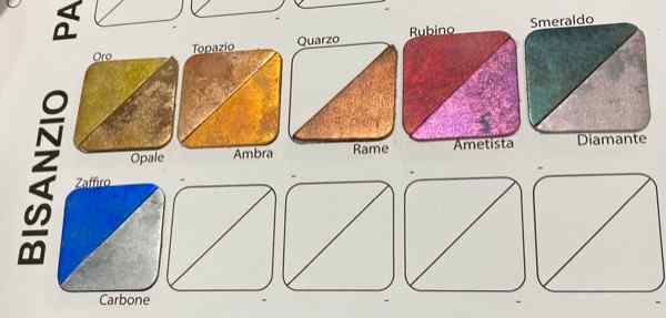 Bisanzio Leather Colour Swatch List