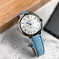 Handmade Cartier Ballon Bleu Sky Blue Alligator Leather Watch Strap